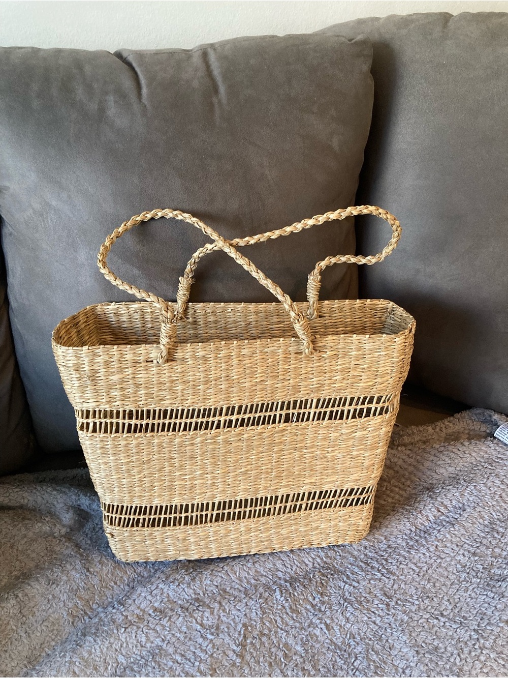 NEW Handwoven see through biodegradable sedge bags, sustainable, organic